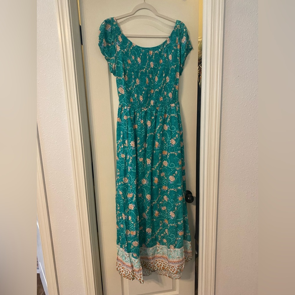 Flora Maxi dress- Green